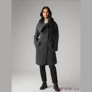 BCBGMaxAzria  Elegant Women's Coat wool blend with detachable collar Sz M